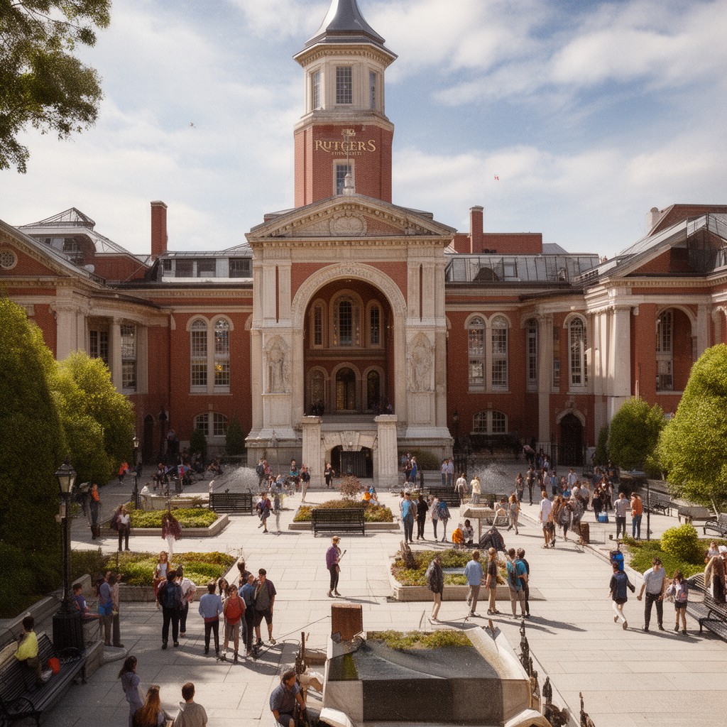 AI-generated illustration of Rutgers University
