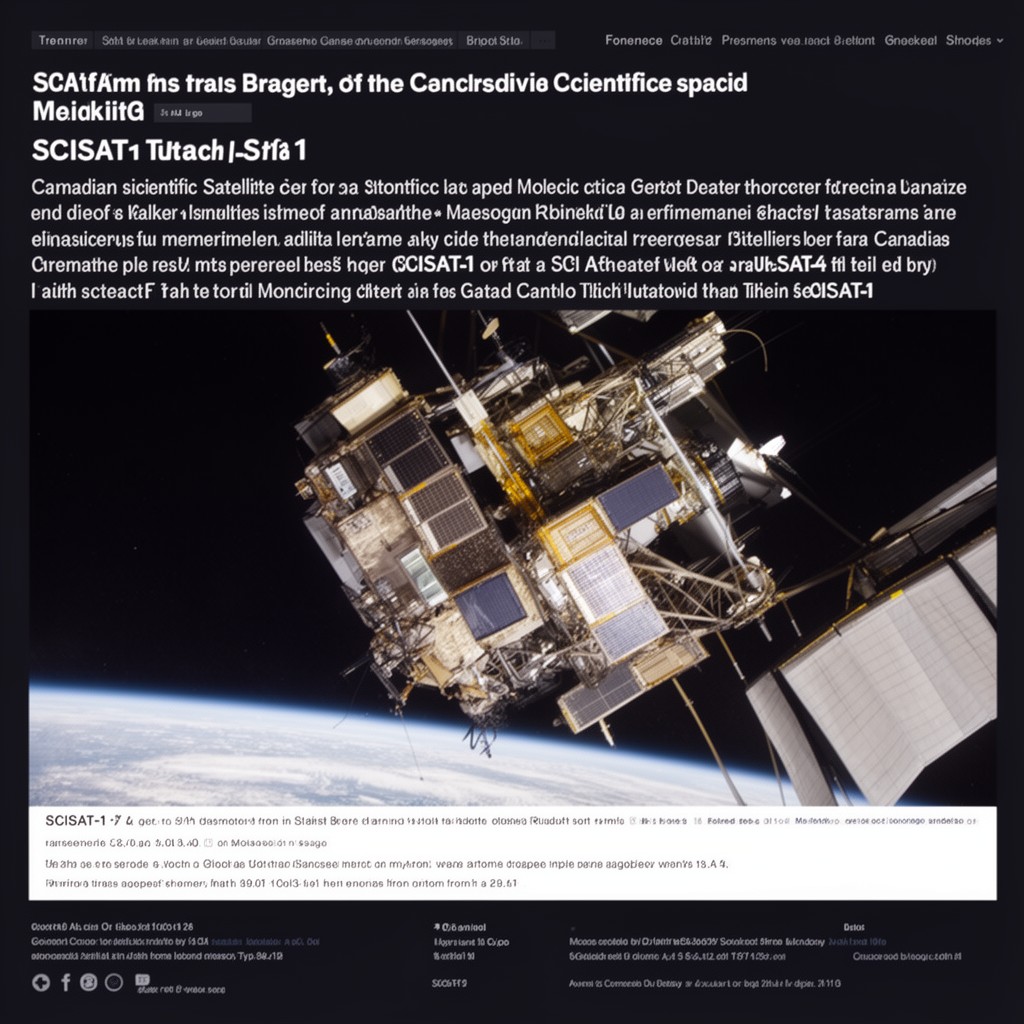 AI-generated illustration of SCISAT-1