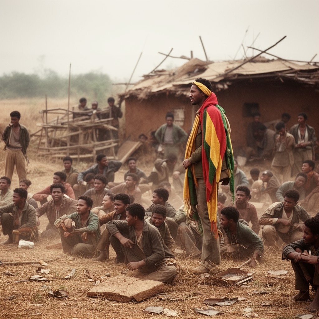 AI-generated illustration of Ethiopian Civil War