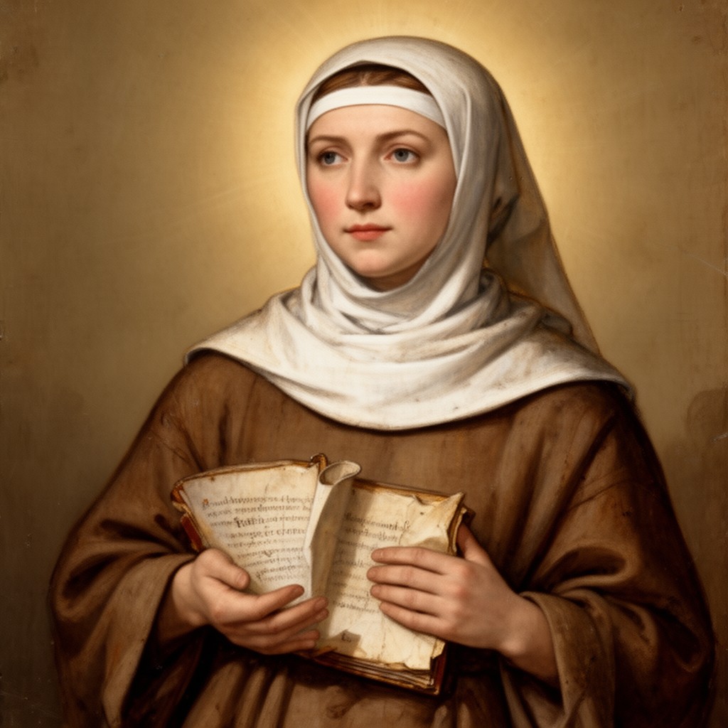 AI-generated illustration of Catherine of Siena