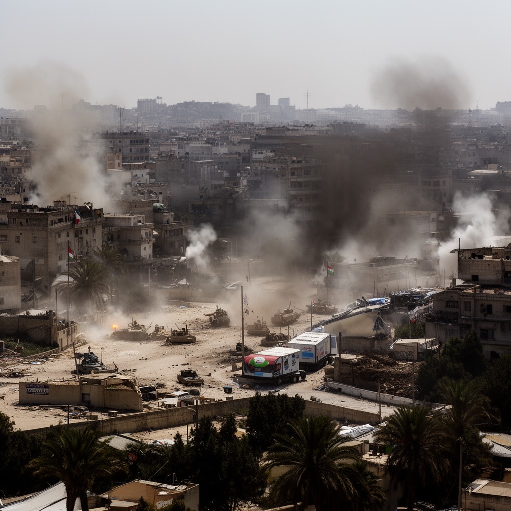 AI-generated illustration of Battle of Tripoli (2019–2020)