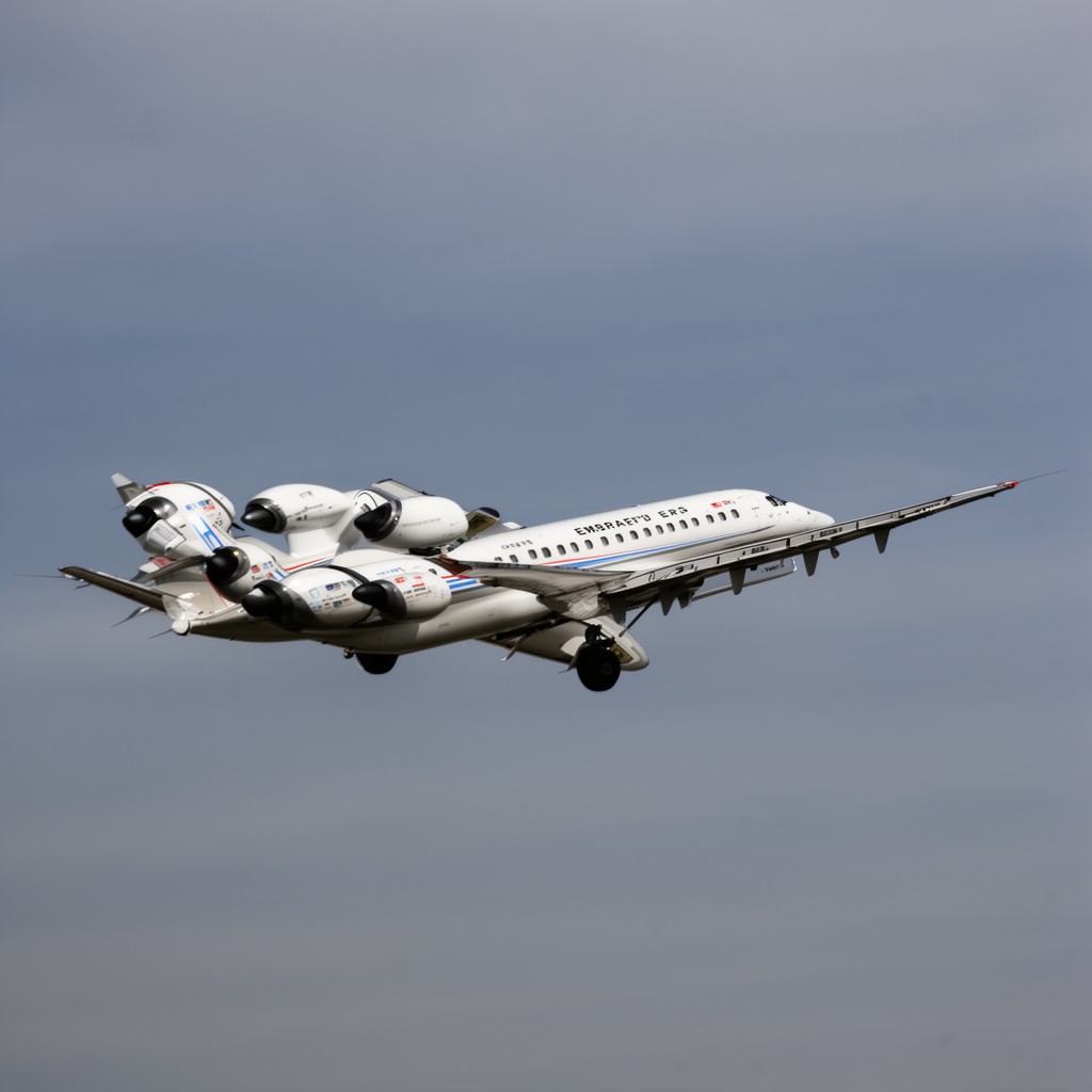 AI-generated illustration of Embraer ERJ 145