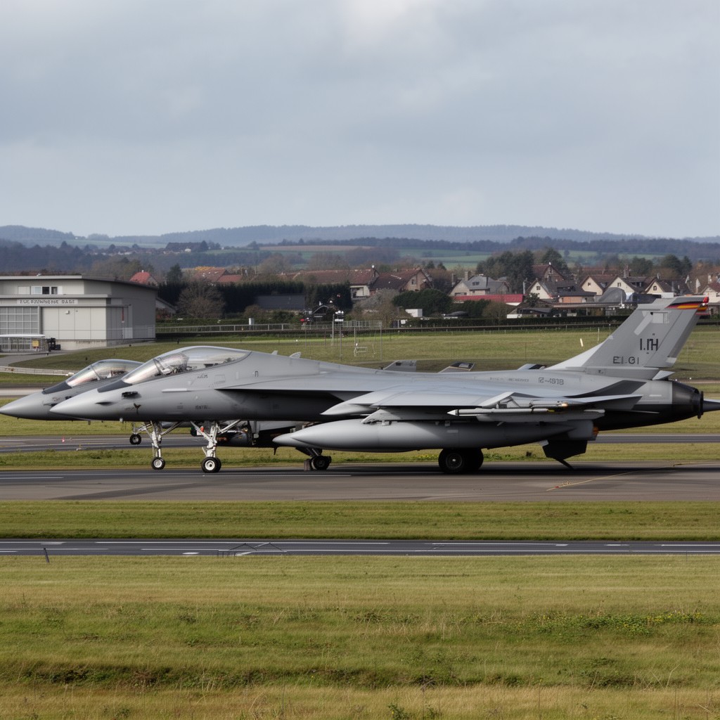 AI-generated illustration of Florennes Air Base