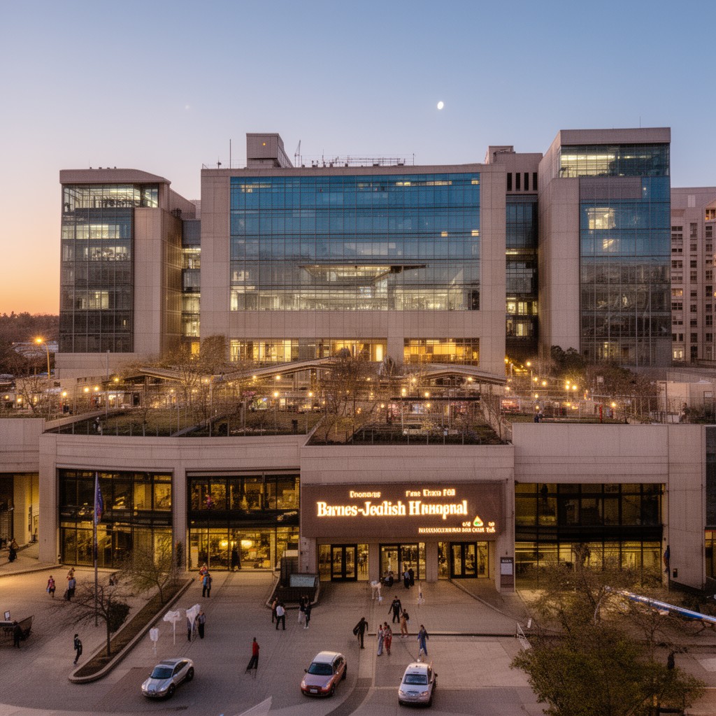 AI-generated illustration of Barnes-Jewish Hospital