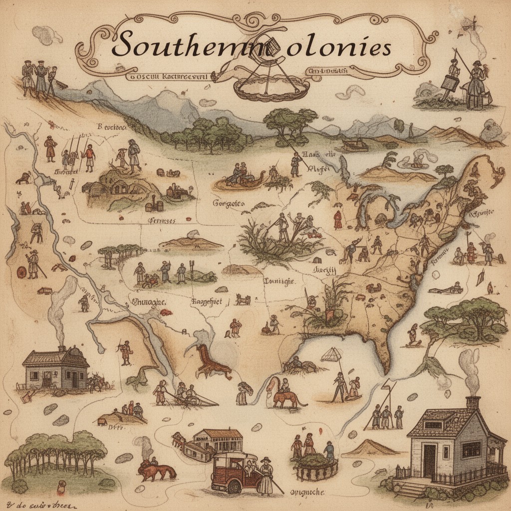 AI-generated illustration of Southern Colonies