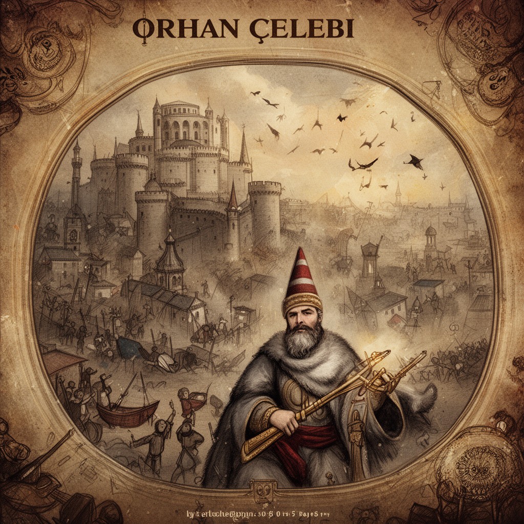 AI-generated illustration of Orhan Çelebi