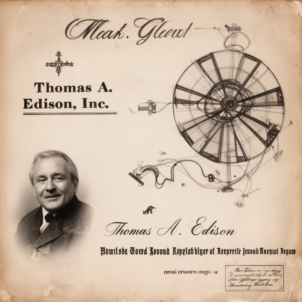 AI-generated illustration of Thomas A. Edison, Inc.