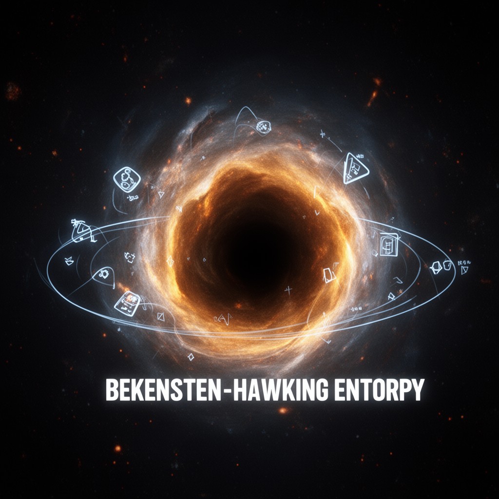 AI-generated illustration of Bekenstein–Hawking entropy