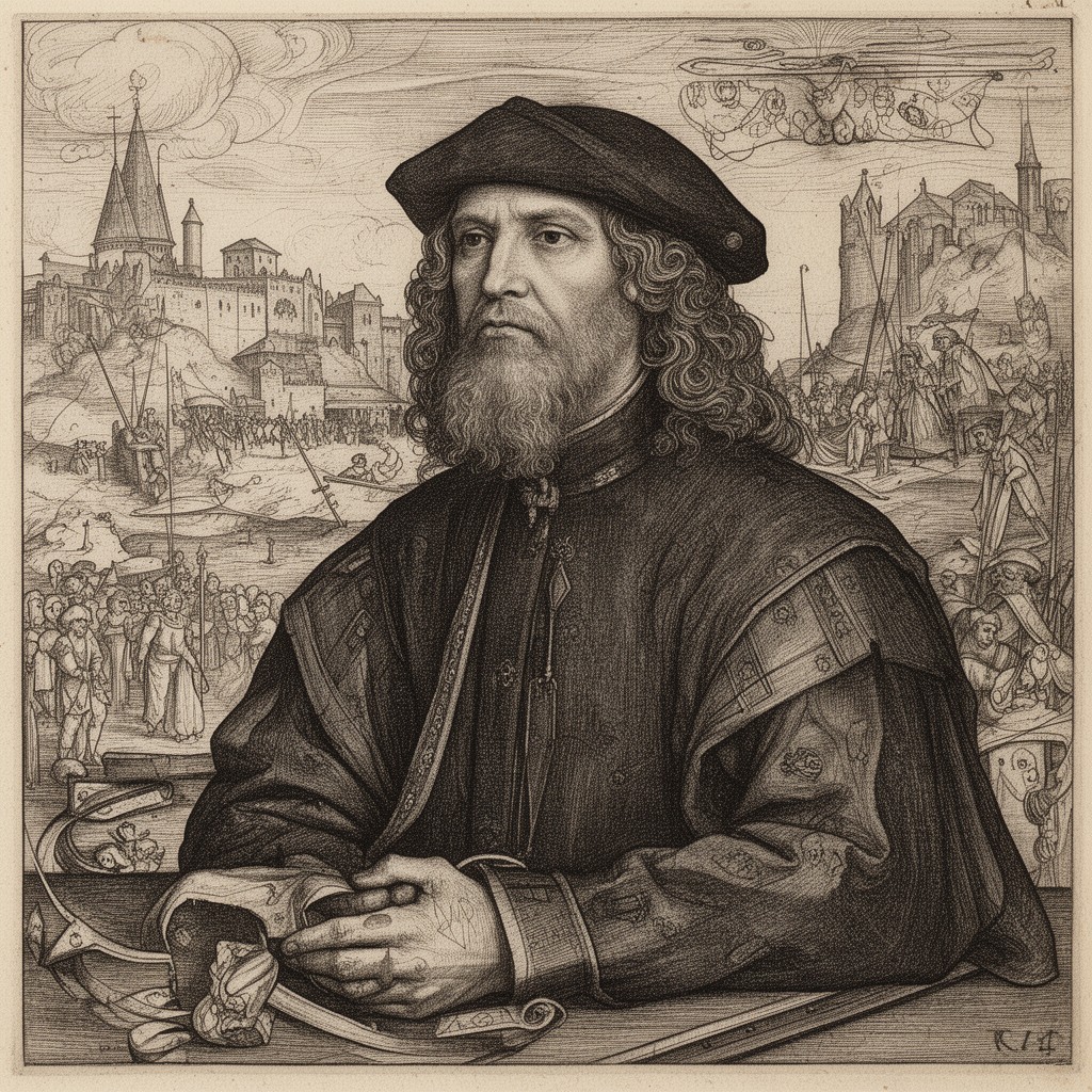 AI-generated illustration of Albrecht Dürer