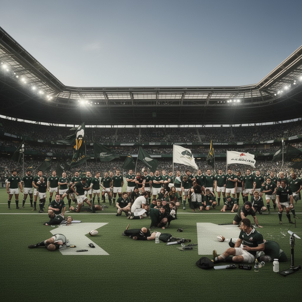 AI-generated illustration of New Zealand Rugby