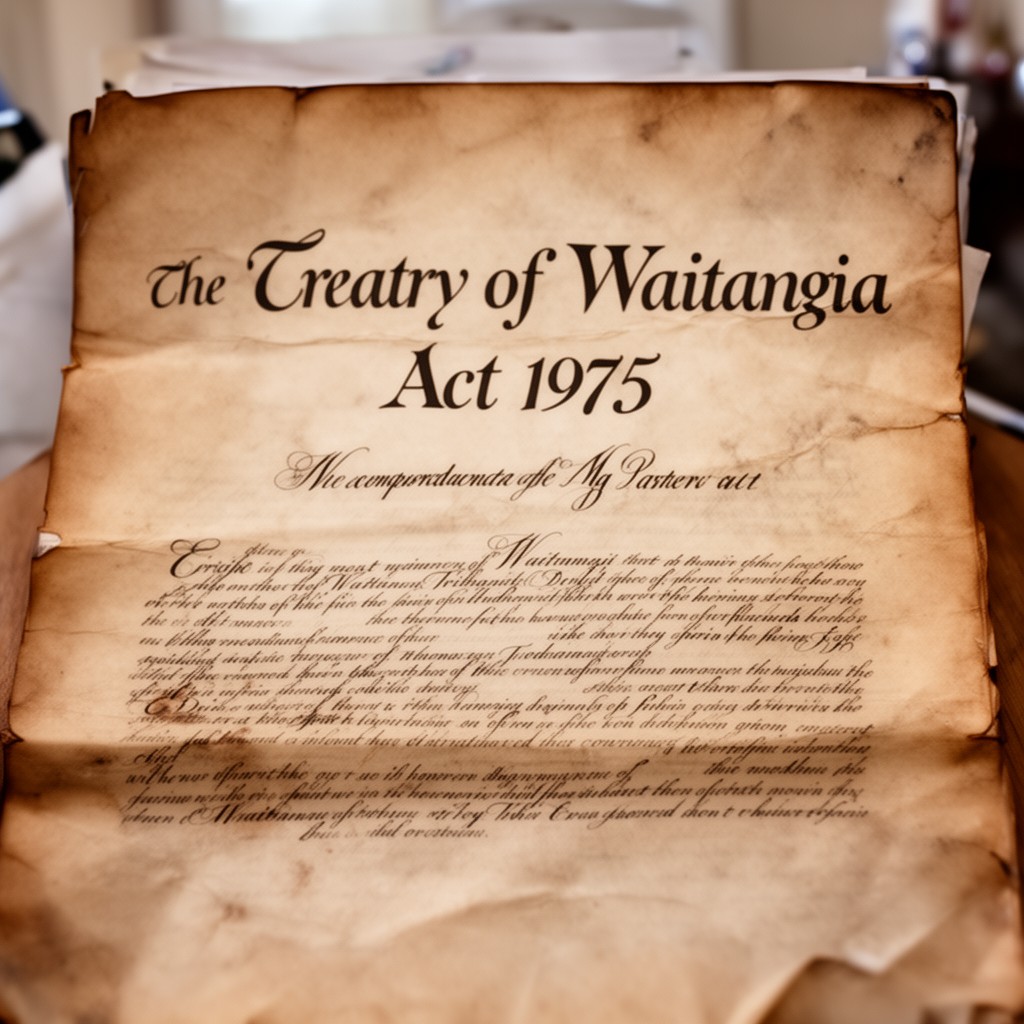 AI-generated illustration of Treaty of Waitangi Act 1975