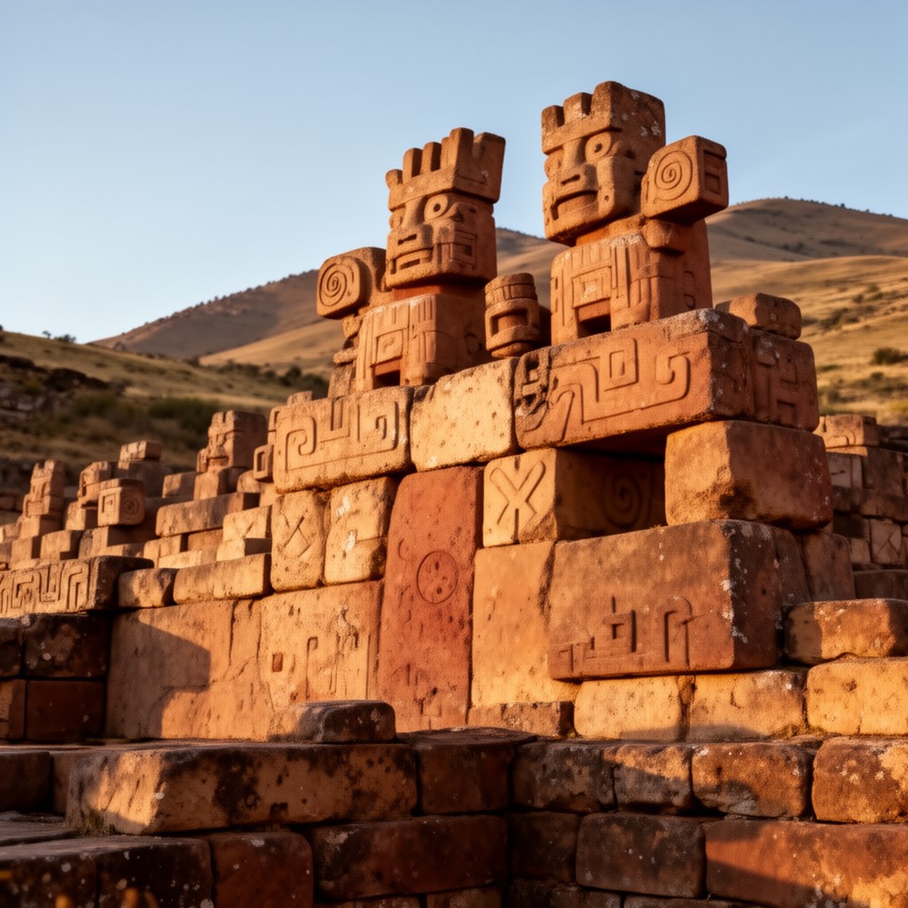AI-generated illustration of Tiwanaku culture