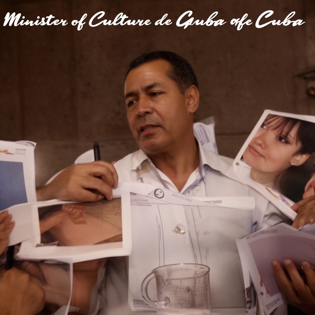 AI-generated illustration of Minister of Culture of Cuba