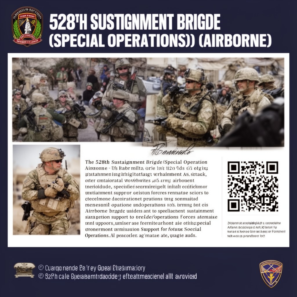 AI-generated illustration of 528th Sustainment Brigade (Special Operations) (Airborne)