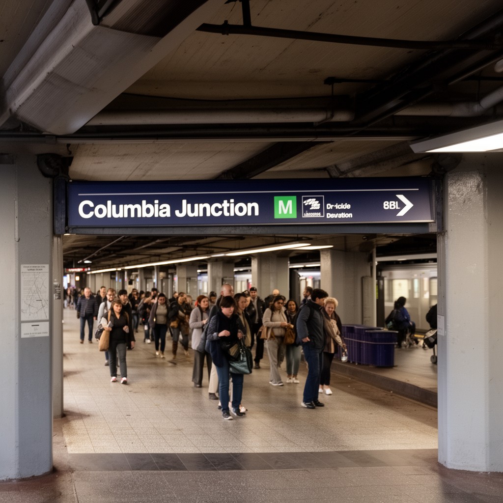 AI-generated illustration of Columbia Junction