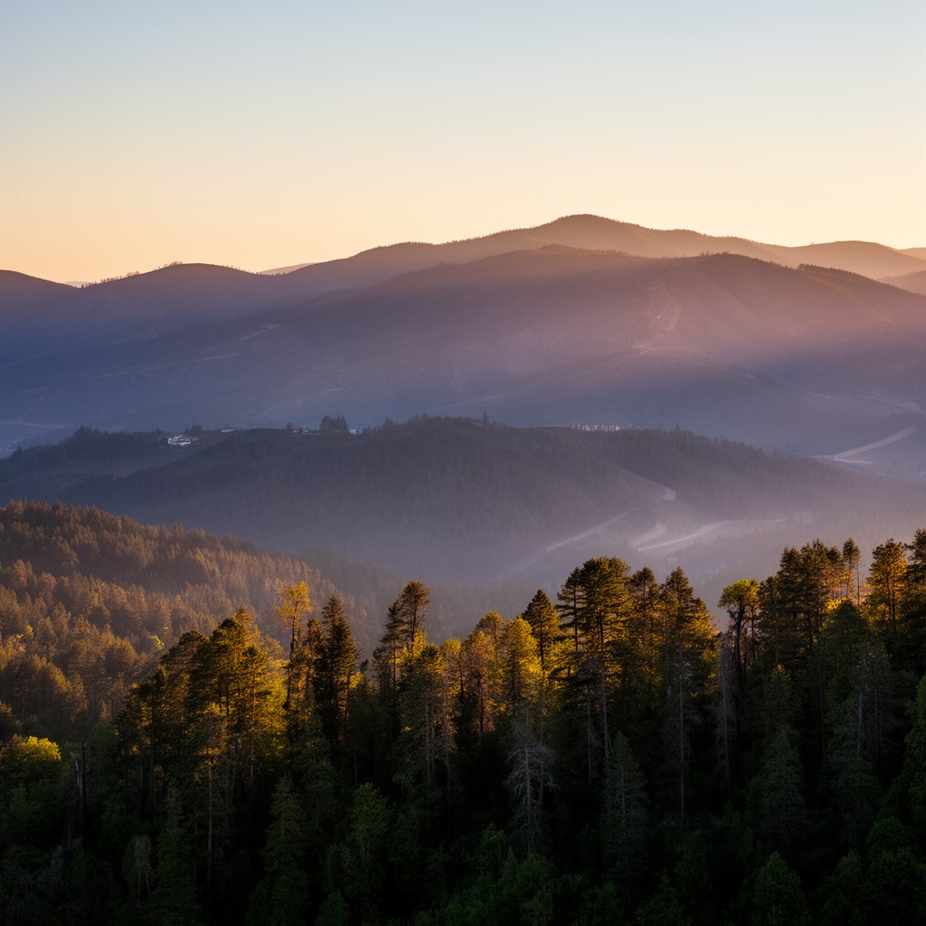 AI-generated illustration of Santa Cruz Mountains