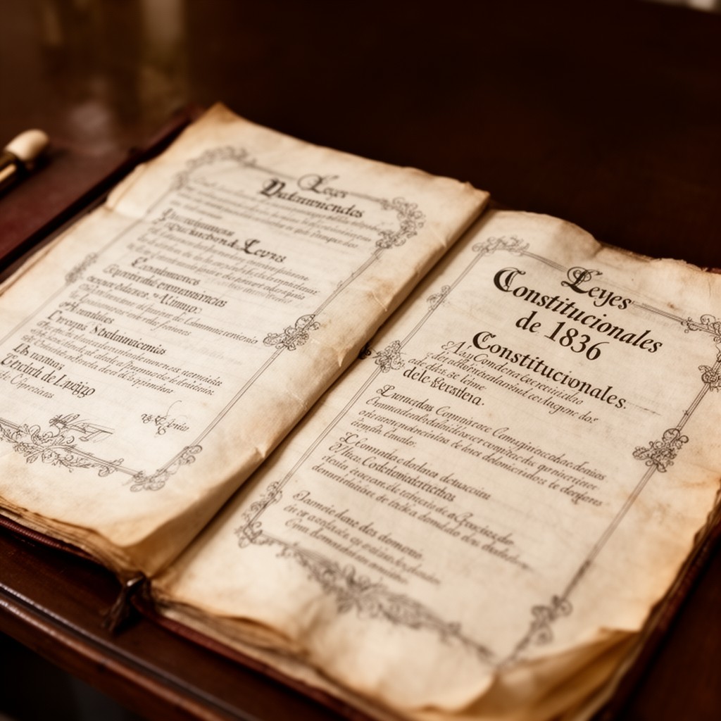AI-generated illustration of Leyes Constitucionales de 1836