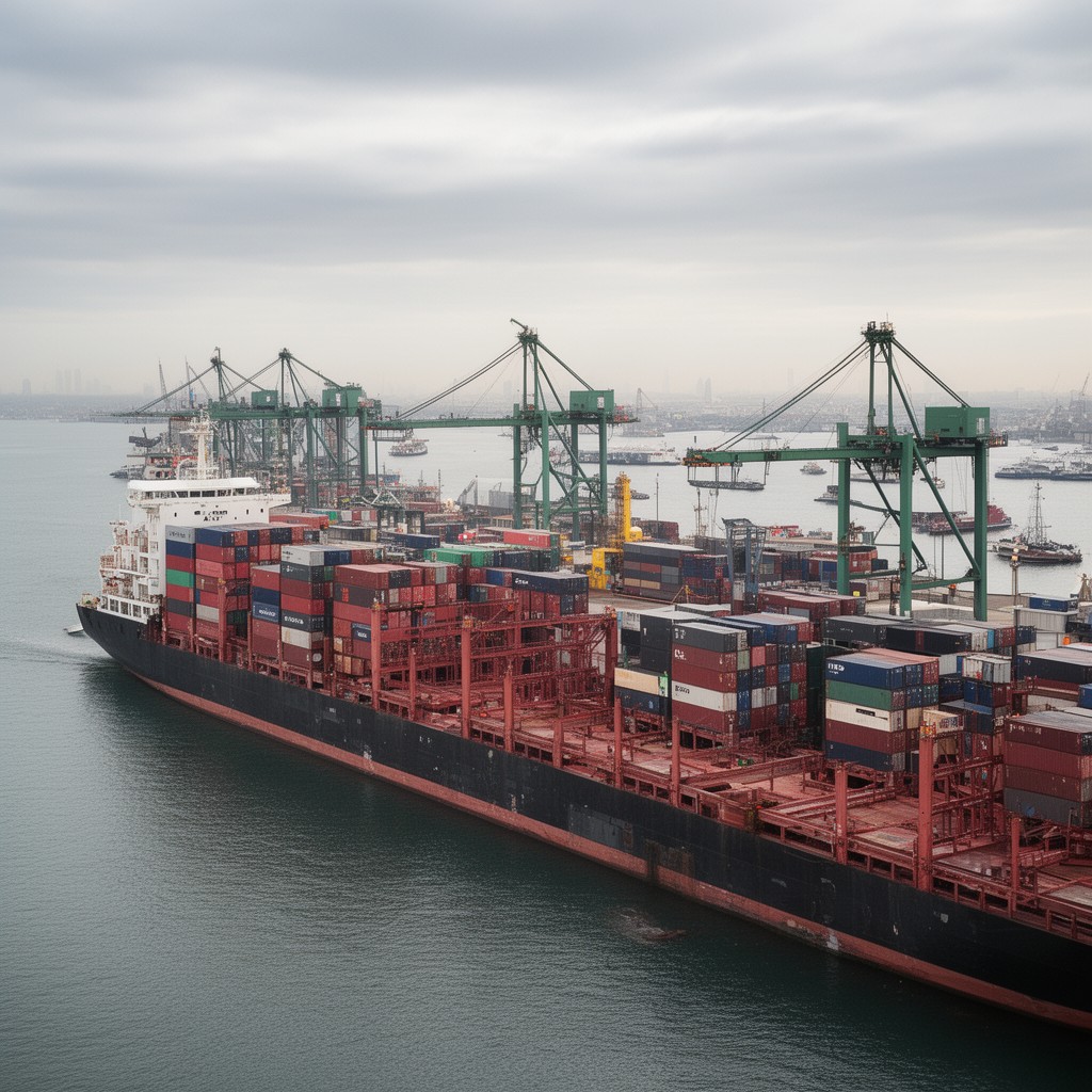 AI-generated illustration of Port of Le Havre