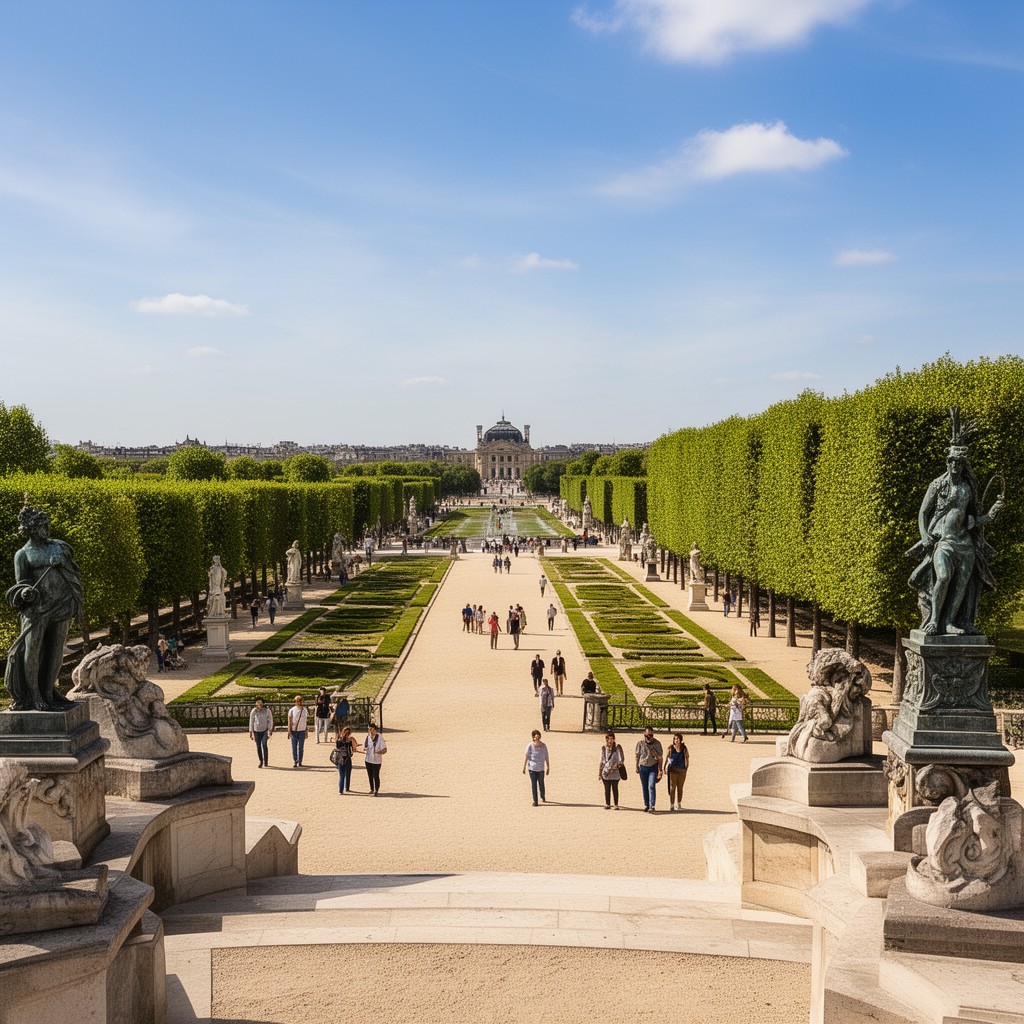 AI-generated illustration of Tuileries Garden