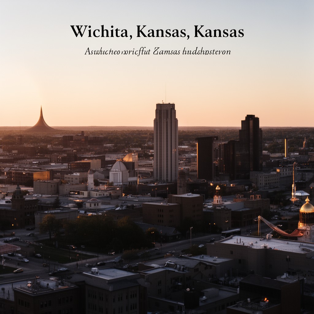 AI-generated illustration of Wichita, Kansas, United States