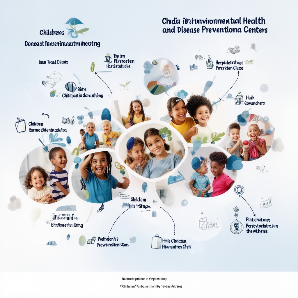 AI-generated illustration of Children’s Environmental Health and Disease Prevention Research Centers