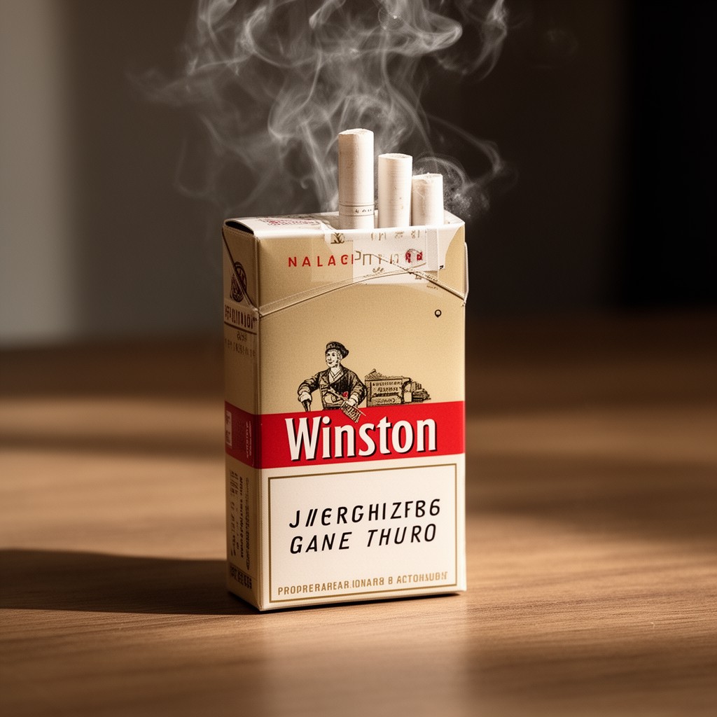 AI-generated illustration of Winston brand cigarettes