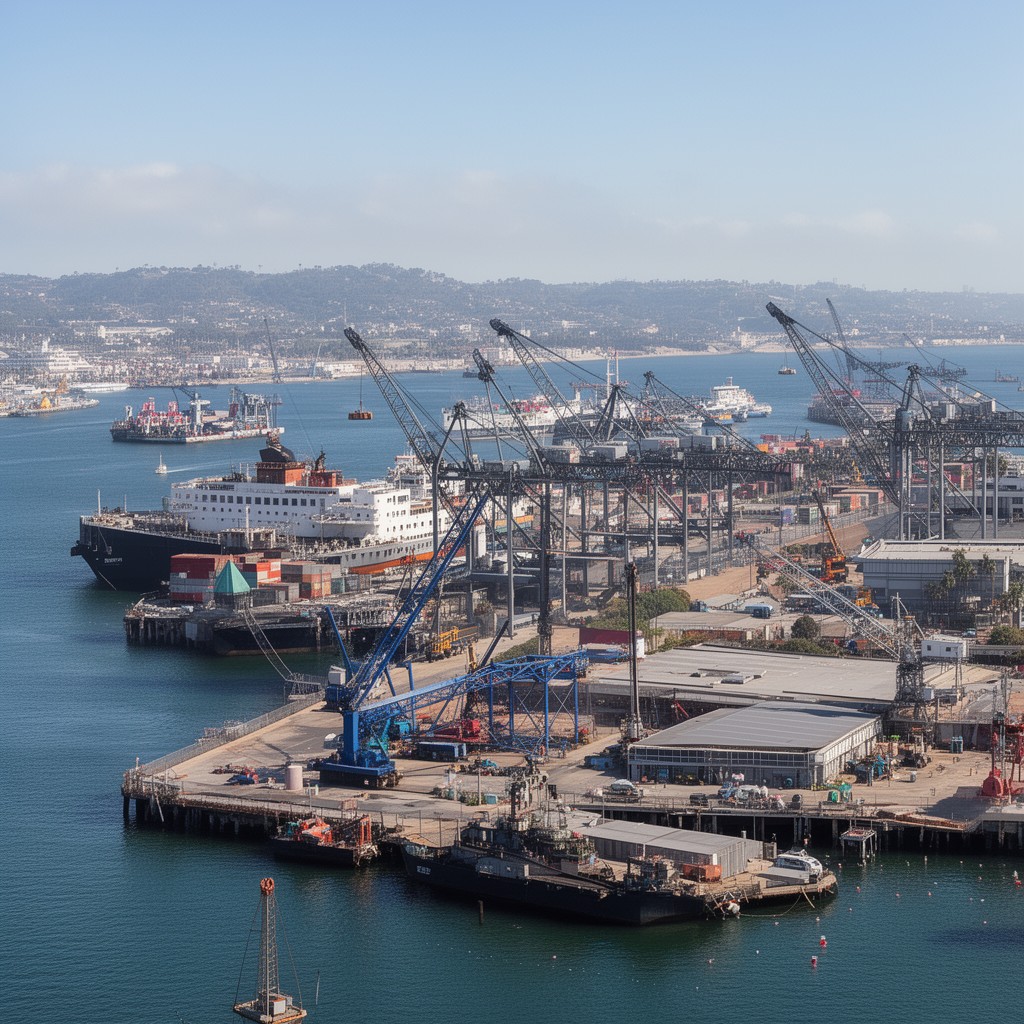 AI-generated illustration of Port of San Diego