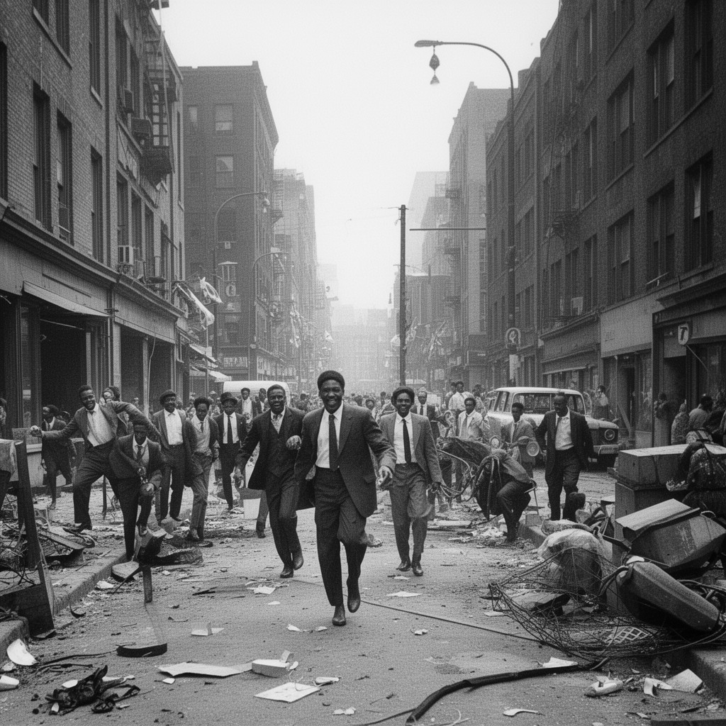 AI-generated illustration of 1967 Detroit rebellion