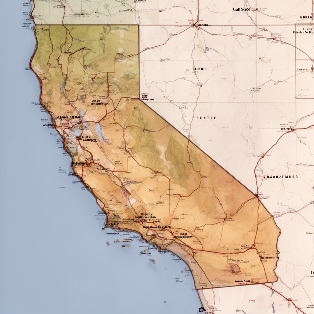 AI-generated illustration of California's 13th congressional district