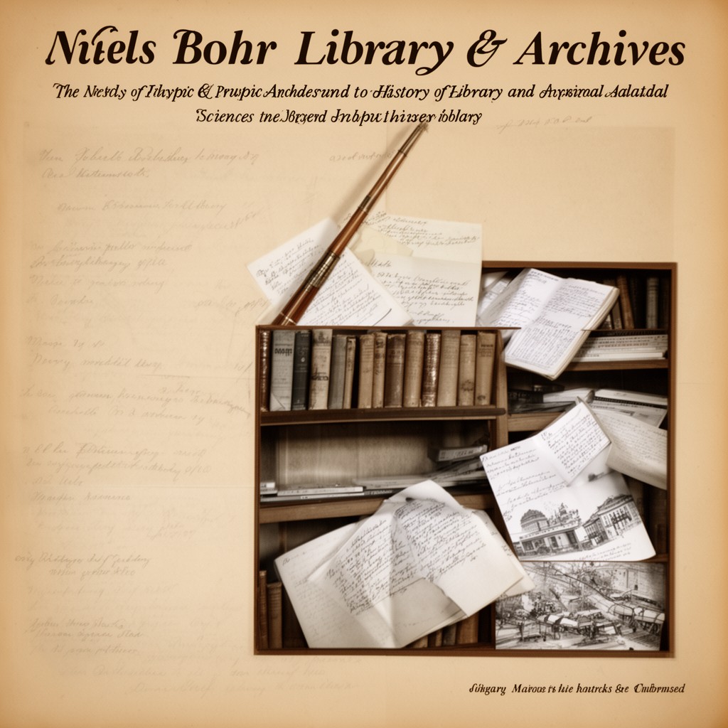 AI-generated illustration of Niels Bohr Library & Archives