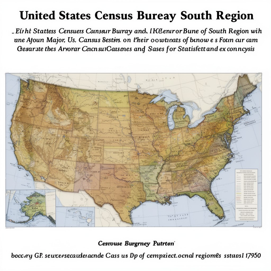 AI-generated illustration of United States Census Bureau South region