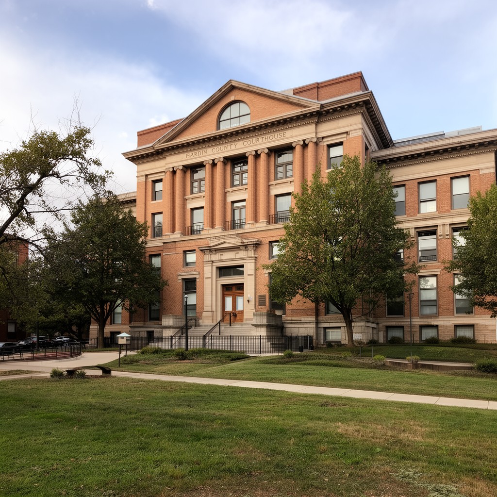 AI-generated illustration of Hardin County Courthouse