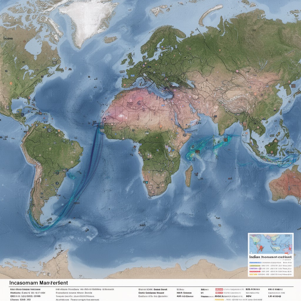 AI-generated illustration of Indian Monsoon Current