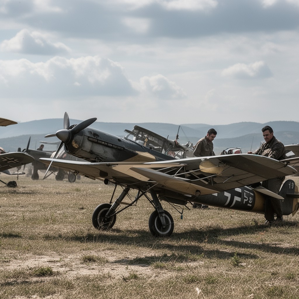 AI-generated illustration of Croatian Air Force (WWII)