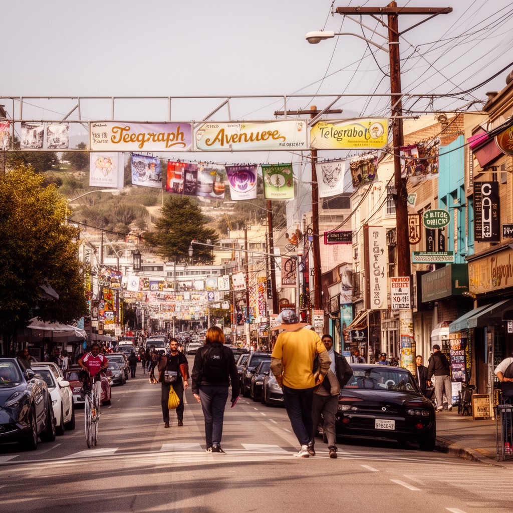 AI-generated illustration of Telegraph Avenue