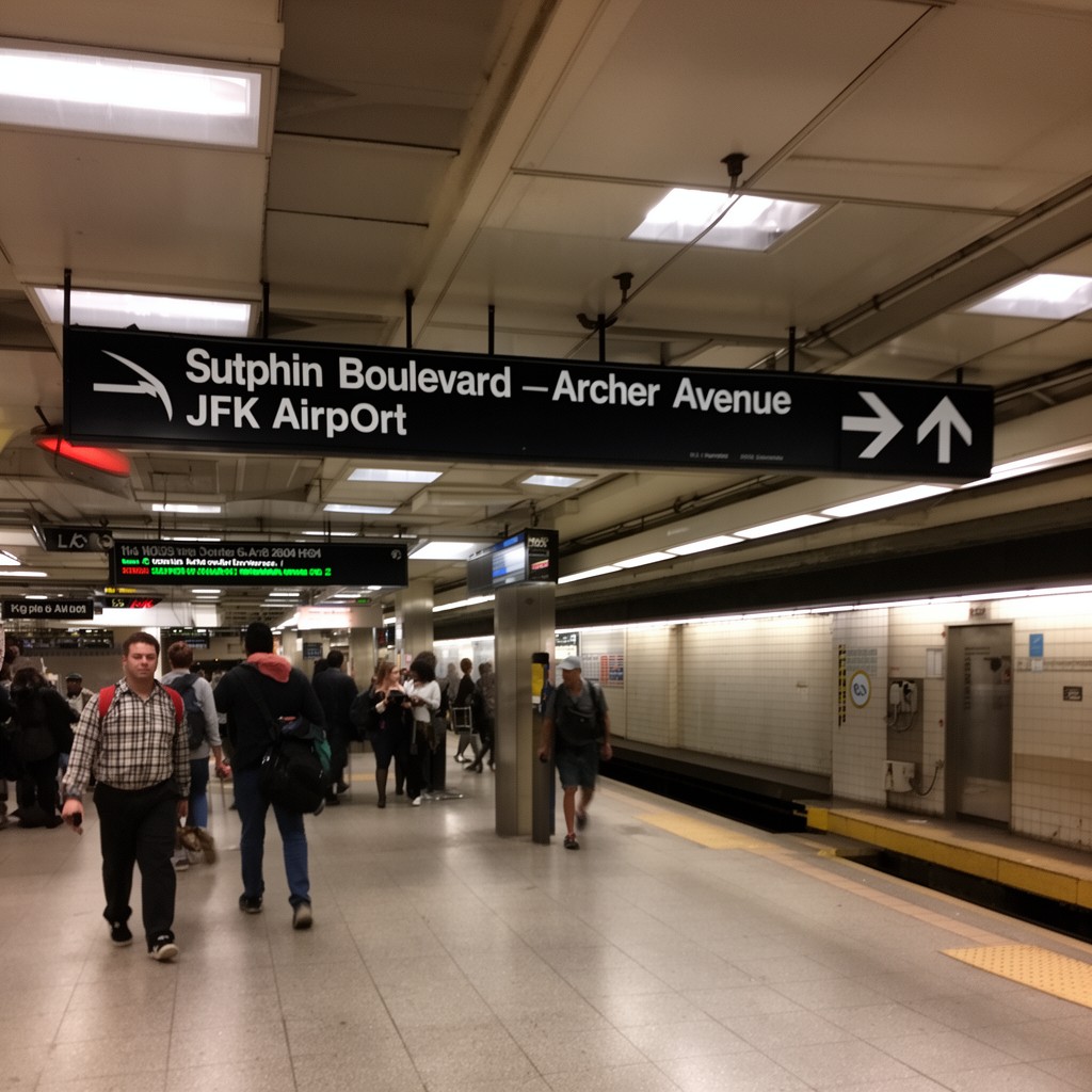 AI-generated illustration of Sutphin Boulevard–Archer Avenue–JFK Airport
