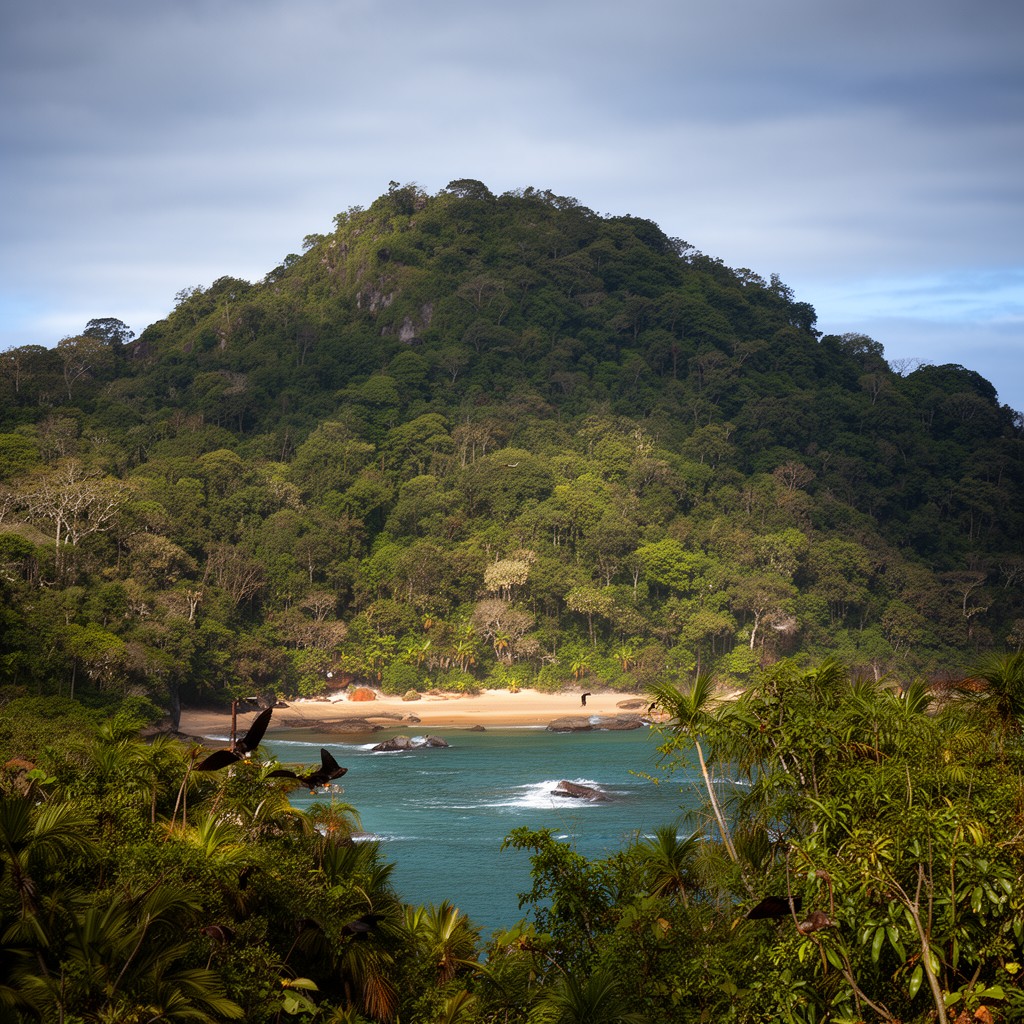AI-generated illustration of Cocos Island