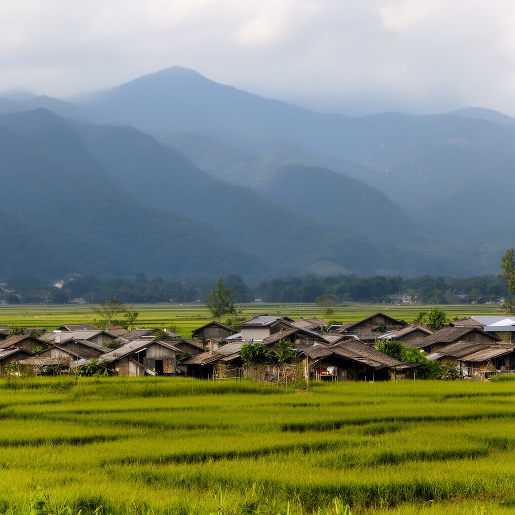 AI-generated illustration of Quốc Oai District