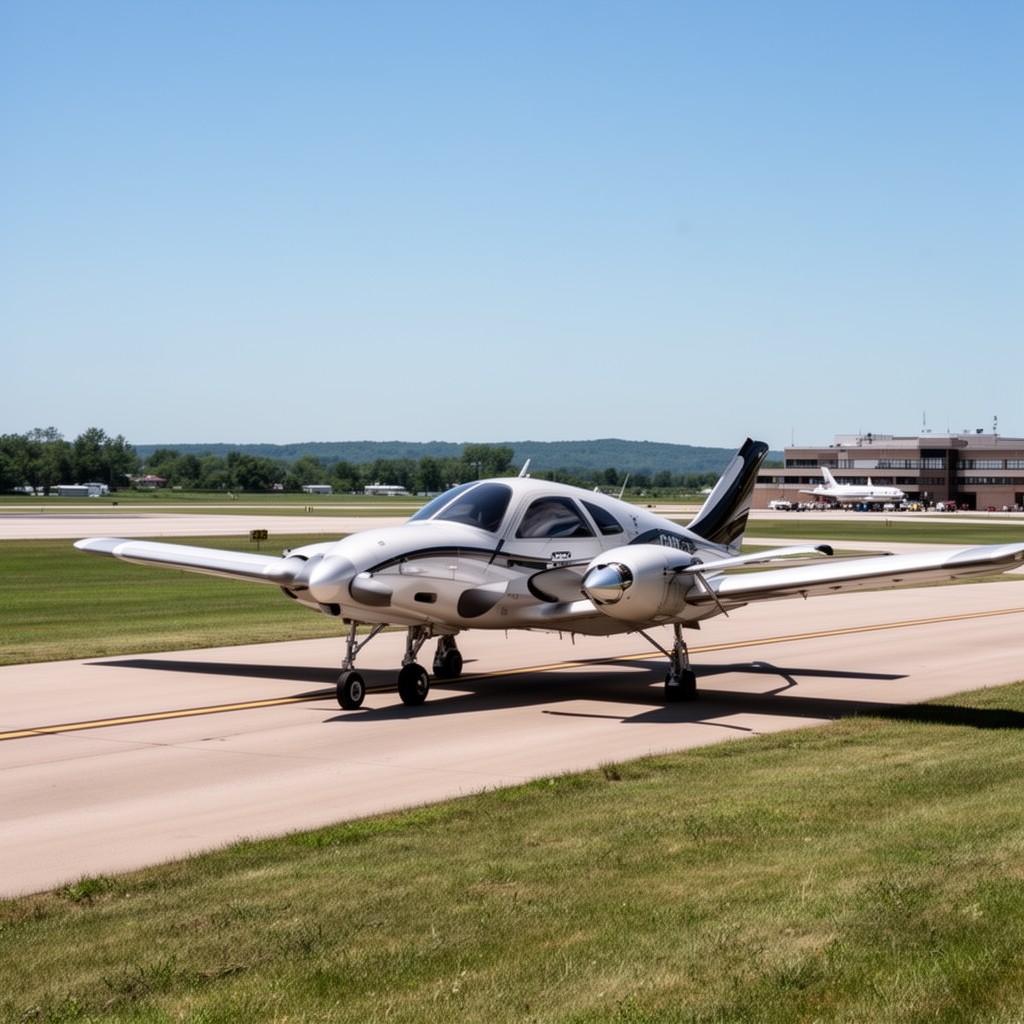 AI-generated illustration of Iowa City Municipal Airport