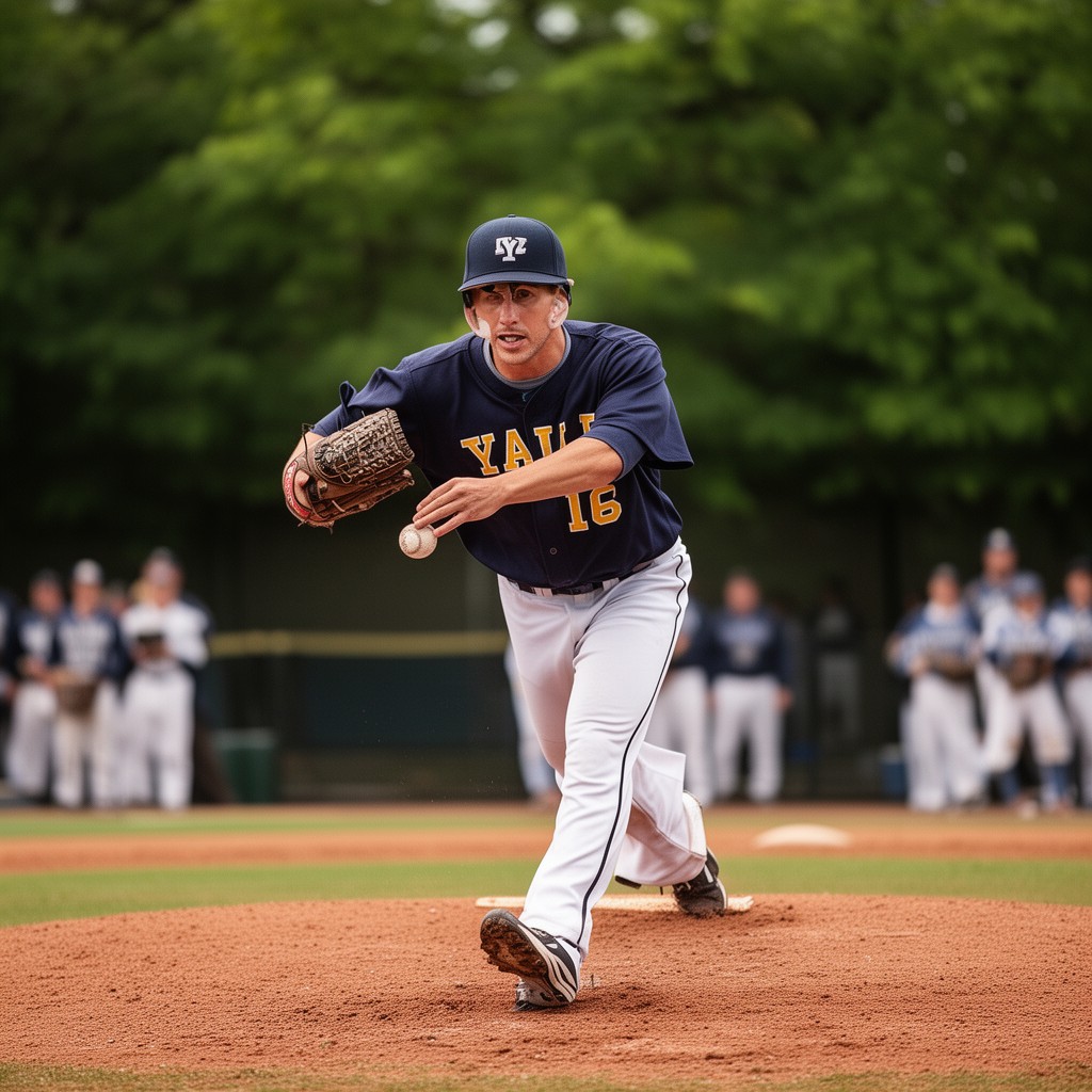 AI-generated illustration of Yale Bulldogs baseball