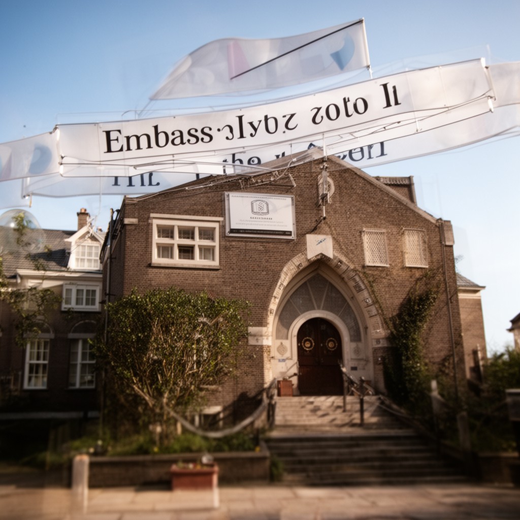 AI-generated illustration of Embassy of the United States, The Hague