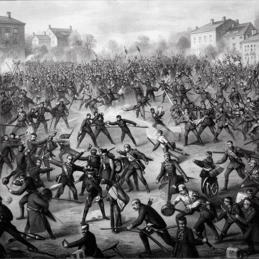 AI-generated illustration of Austro-Prussian War
