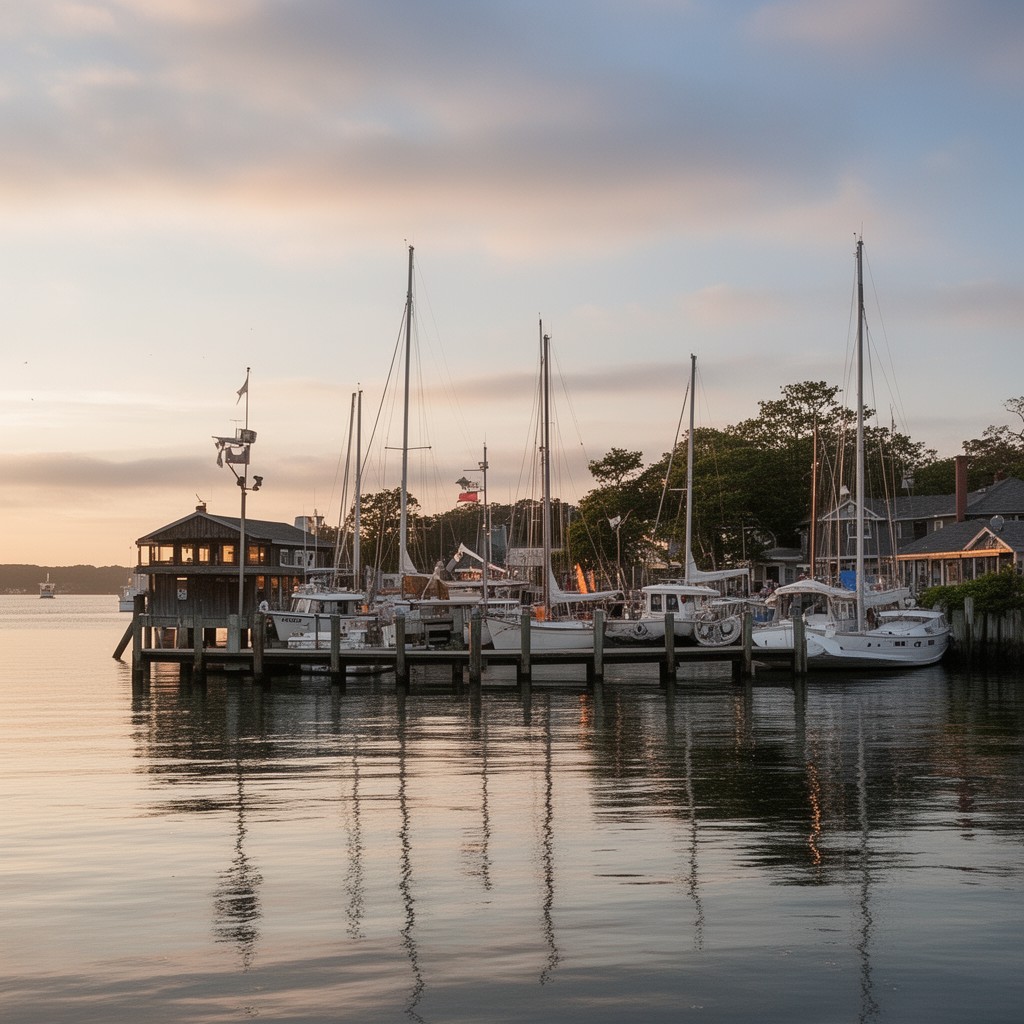 AI-generated illustration of Woods Hole, Massachusetts, United States