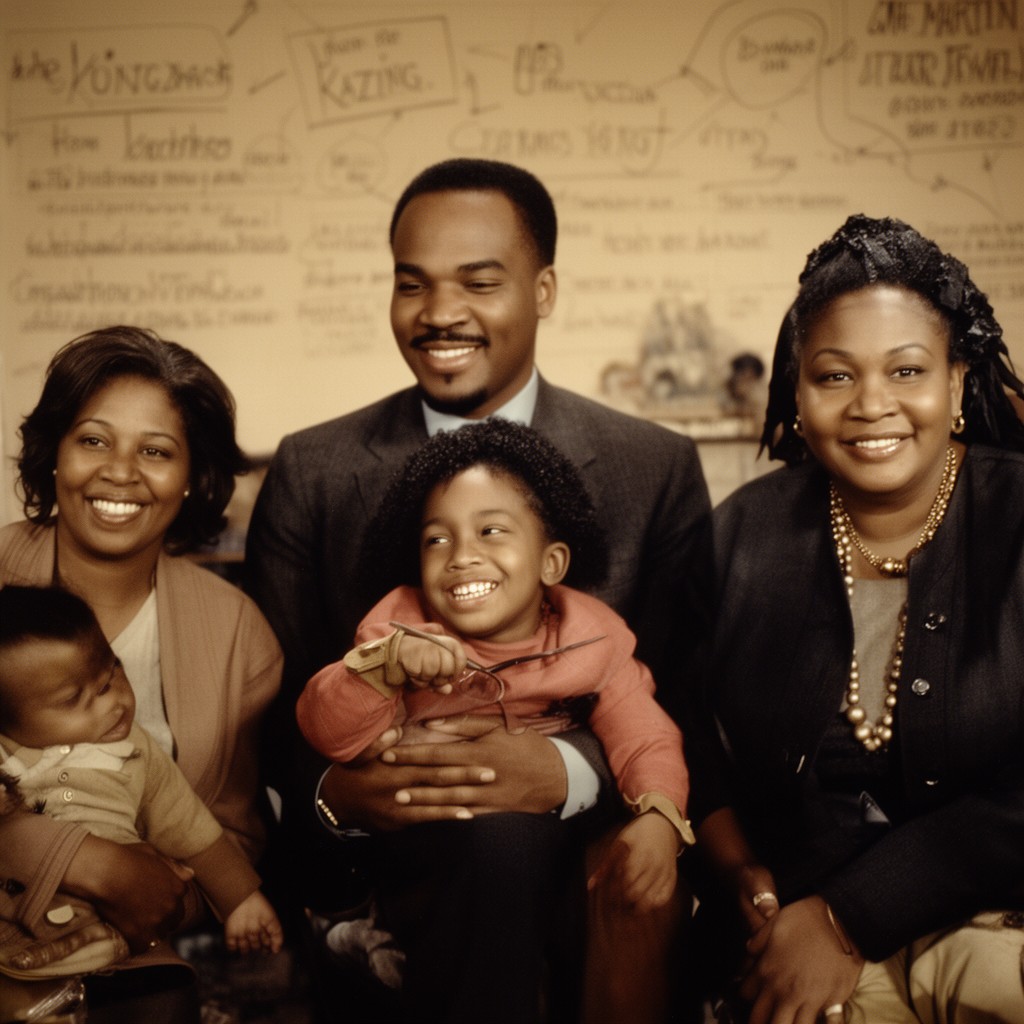 AI-generated illustration of King family