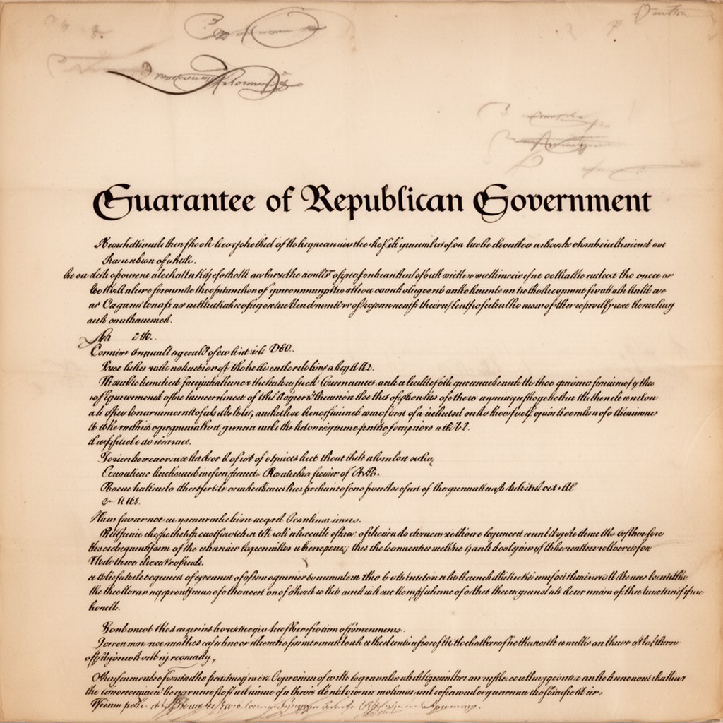 AI-generated illustration of Guarantee of Republican Government