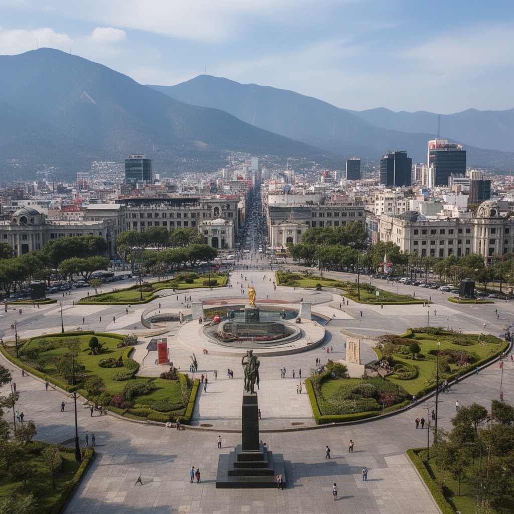 AI-generated illustration of Macroplaza