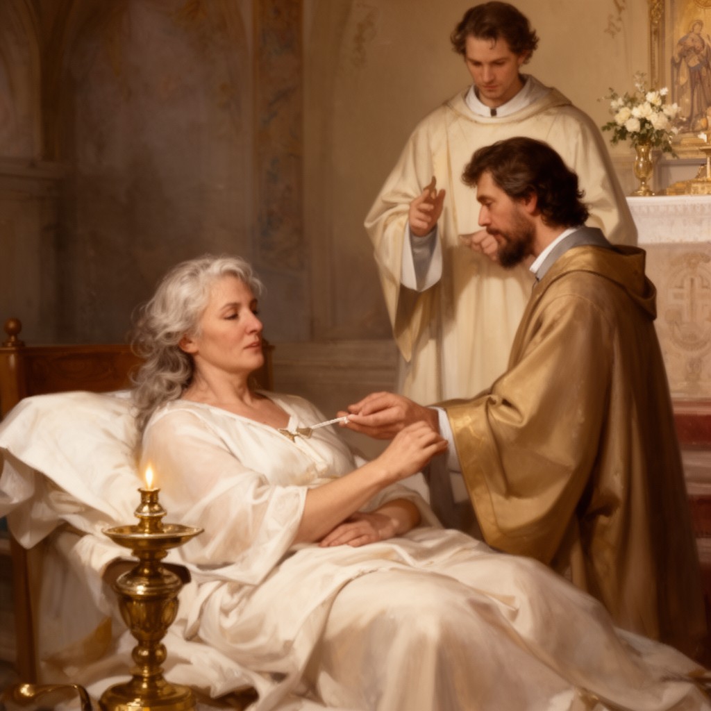 AI-generated illustration of Unction of the Sick
