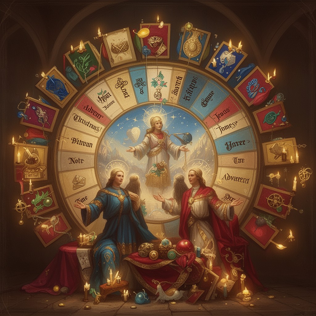 AI-generated illustration of Christian liturgical year
