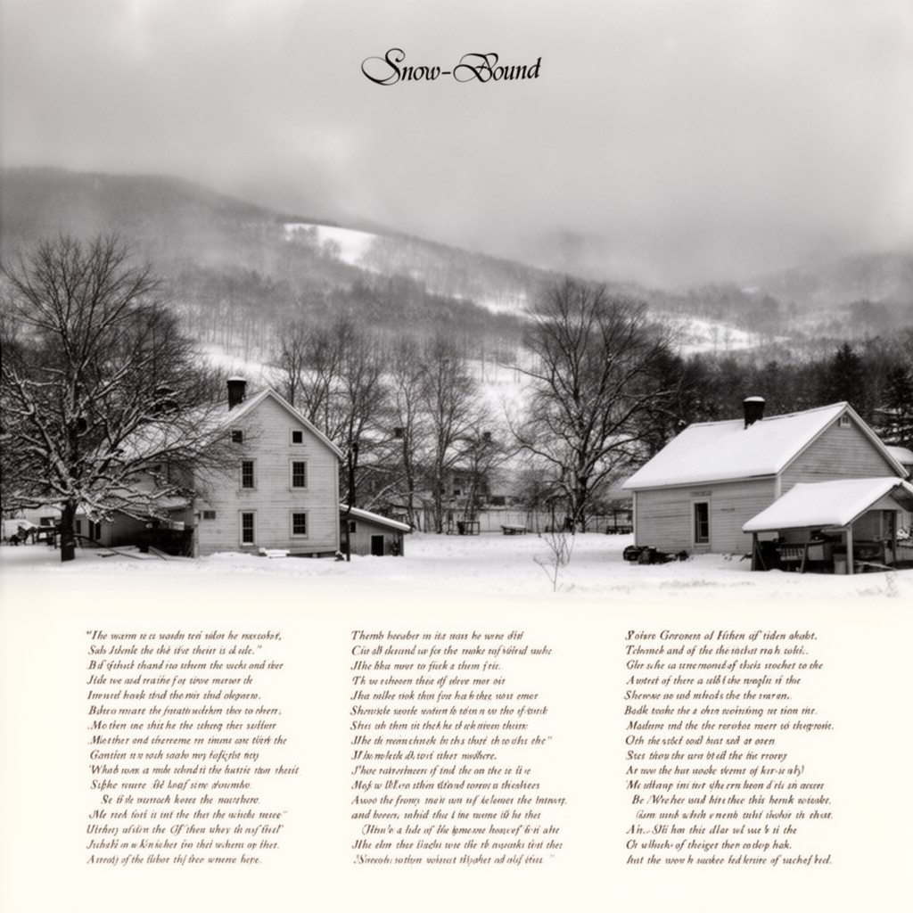 AI-generated illustration of Snow-Bound: A Winter Idyl