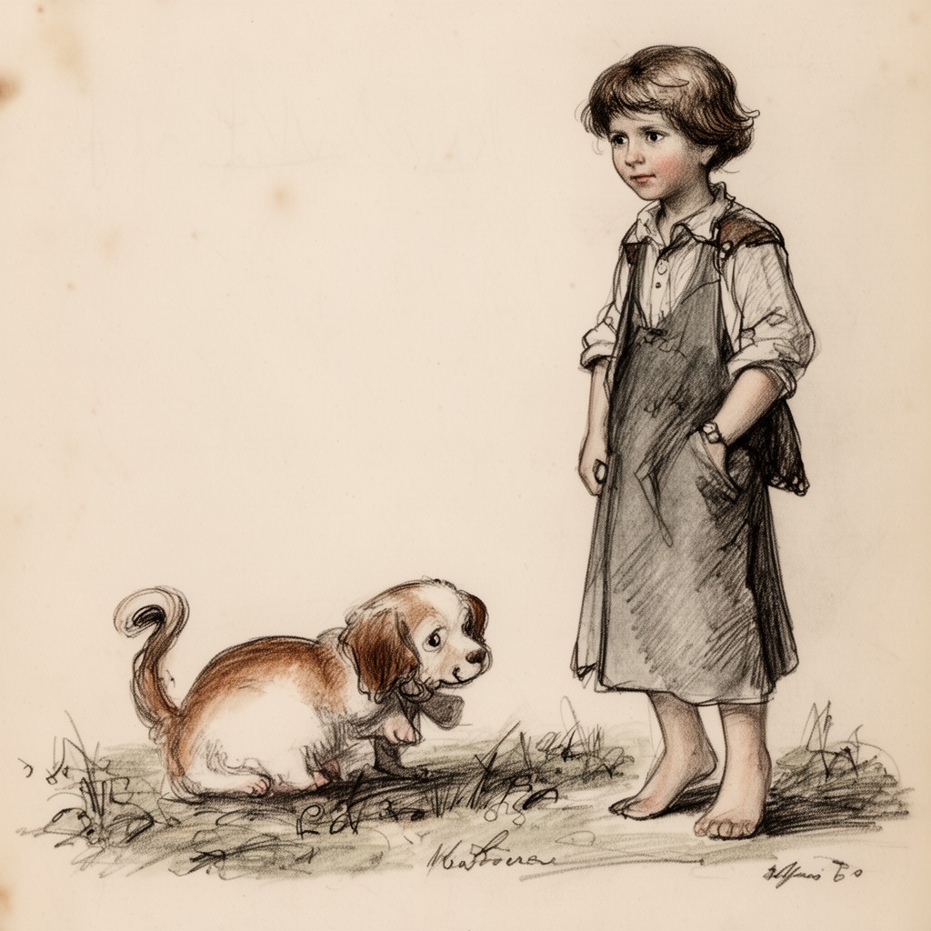 AI-generated illustration of The Barefoot Boy
